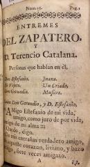 Entremes del Zapatero, y D. Terencio Catalana..