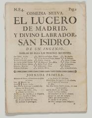 El lucero de Madrid y divino labrador, San Isidro /
