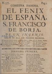 El fénix de España, S. Francisco de Borja :