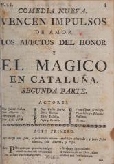 Vencen impulsos de amor los afectos del honor y El mágico en Cataluña.