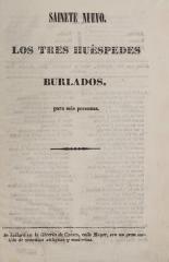 Los tres huéspedes burlados :