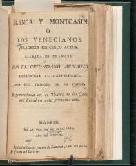 Blanca y Montcasin, ó Los venecianos :
