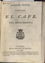 Saynete nuevo intitulado: El café.